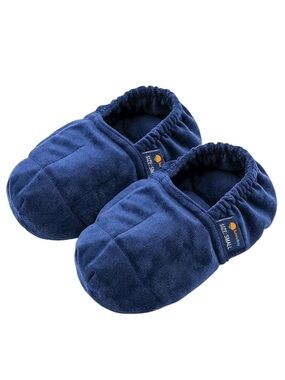 Blue Microwavable Foot Warming Slippers